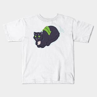 Catbread: Chocolate (Black & white, D variant) Kids T-Shirt